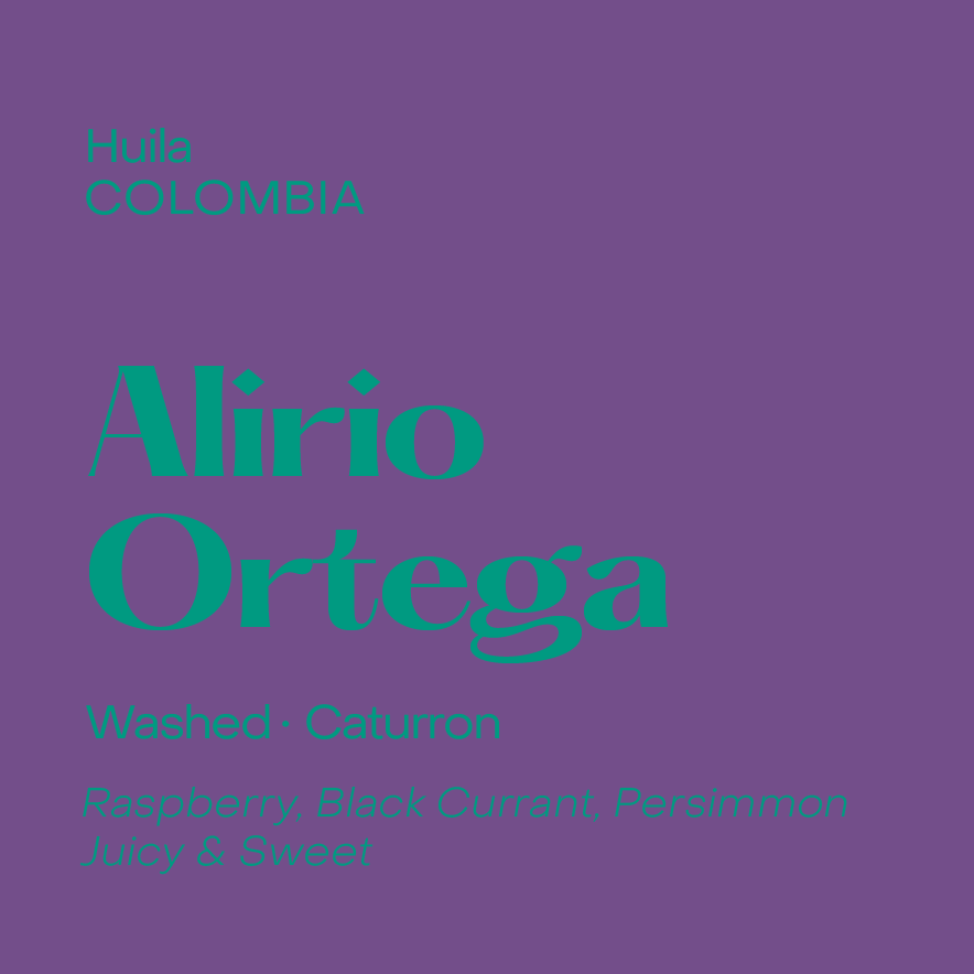 Colombia Alirio Ortega, Washed Caturron