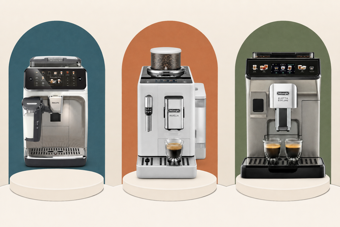 De'Longhi Rivelia vs Philips 5500 vs Eletta Explore: 2026 Super-Automatic Comparison