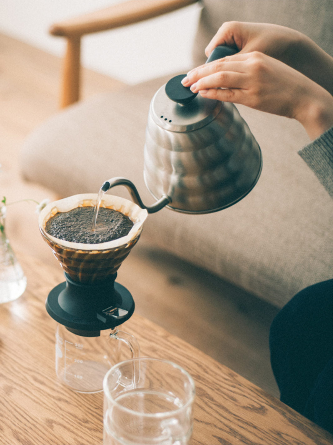 HARIO V60-02 SWITCH Immersion Dripper (200ml/6.76oz) (Glass)