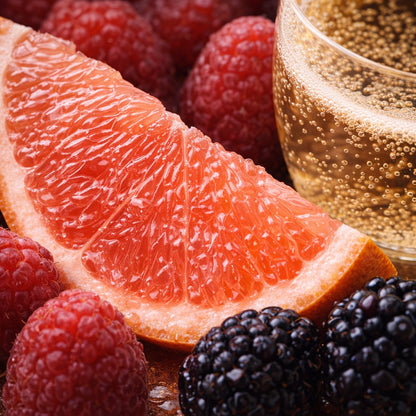 Tasting notes: berries, sparkling wine and grapefruit