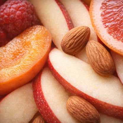 Tasting notes: apple, apricot, almond, raspberry and grapefruit